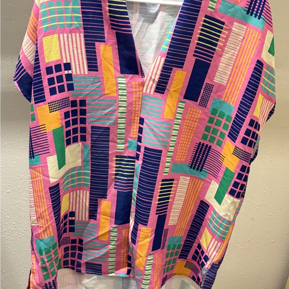 First Love Multicolor Geometric Blouse